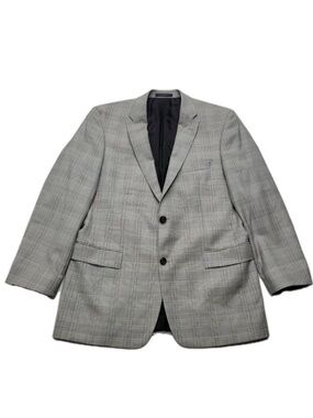 Hugo Boss Pasini Mens Blazer Suit Jacket 44L Coat Gray Wool 2 Button Classic Fit